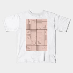 My Favorite Geometric Patterns No.20 - Pale Pink Kids T-Shirt